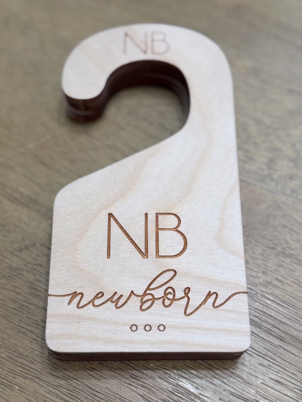 Newborn - 12 Month Wooden Closet Dividers - Light Wood